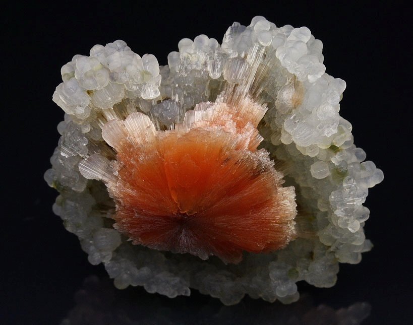 orange SCOLECITE, CHALCEDONY