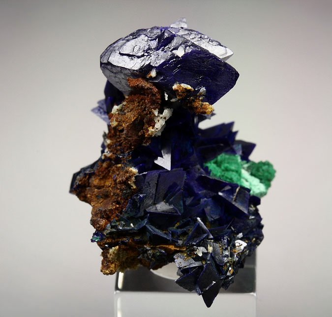 AZURITE bi-terminated, MALACHITE 