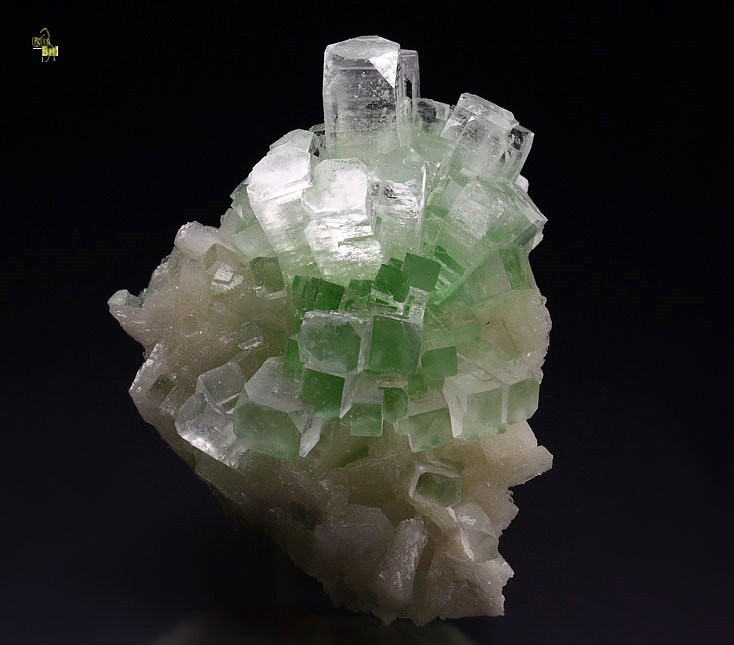 FLUORAPOPHYLLITE-(K) disco ball, STILBITE