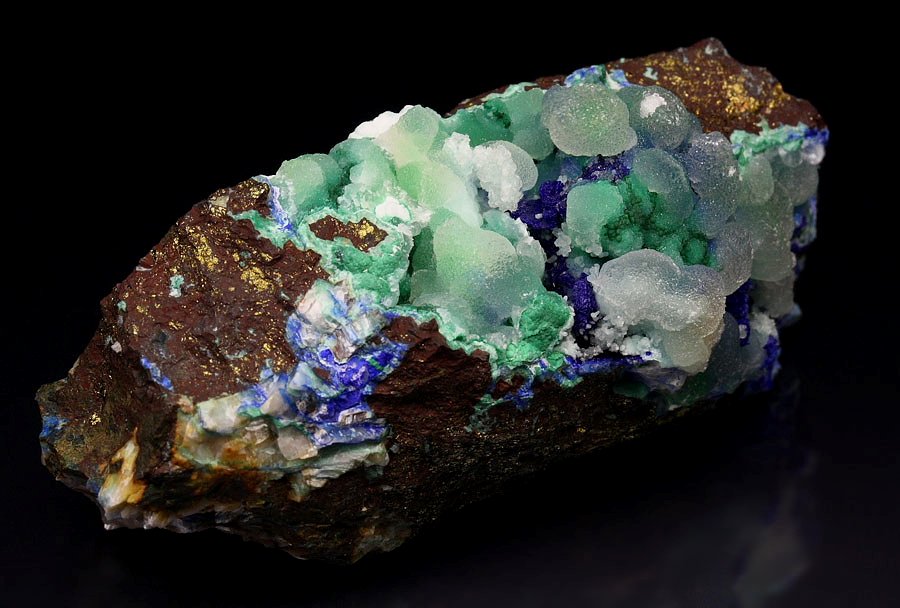 SMITHSONITE, AZURITE, MALACHITE, CHALCOPYRITE