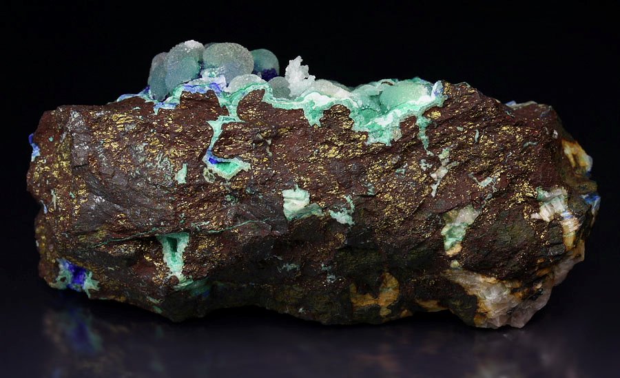 SMITHSONITE, AZURITE, MALACHITE, CHALCOPYRITE