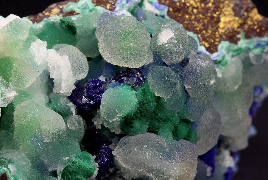 SMITHSONITE, AZURITE, MALACHITE, CHALCOPYRITE