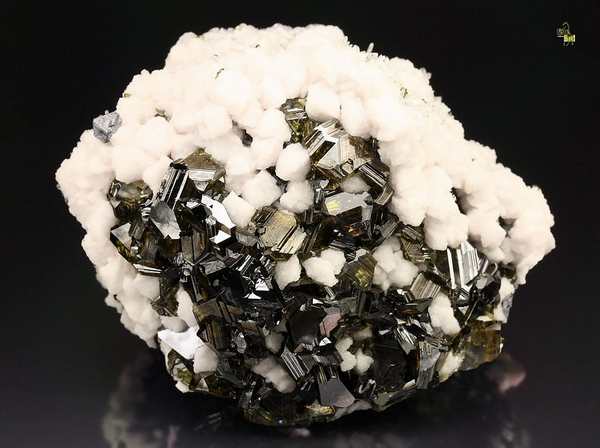 gem SPHALERITE var. CLEIOPHANE, CALCITE, GALENA, CHALCOPYRITE, QUARTZ