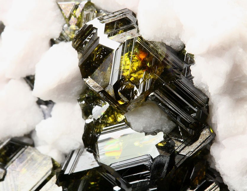 gem SPHALERITE var. CLEIOPHANE, CALCITE, GALENA, CHALCOPYRITE, QUARTZ