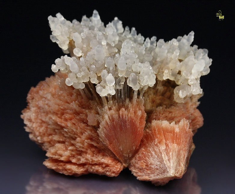 orange SCOLECITE, CHALCEDONY