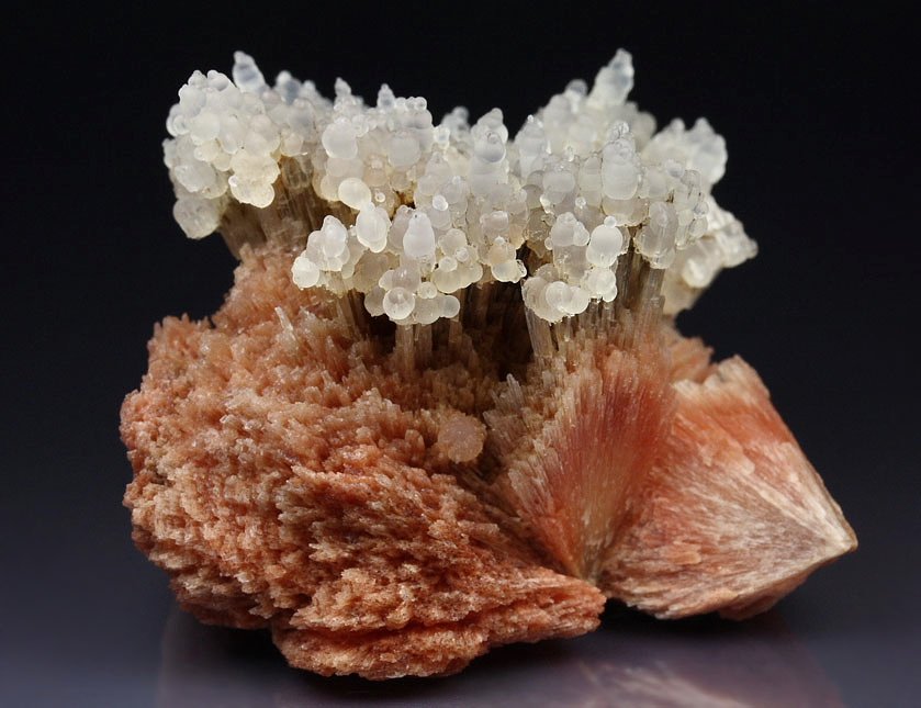 orange SCOLECITE, CHALCEDONY