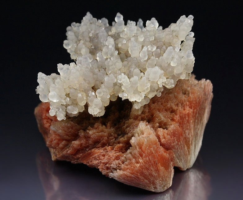 orange SCOLECITE, CHALCEDONY