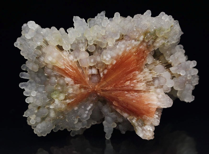 orange SCOLECITE, CHALCEDONY