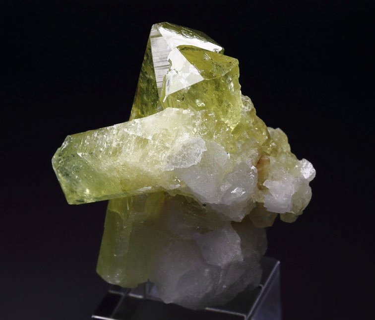 gem BRAZILIANITE, ALBITE