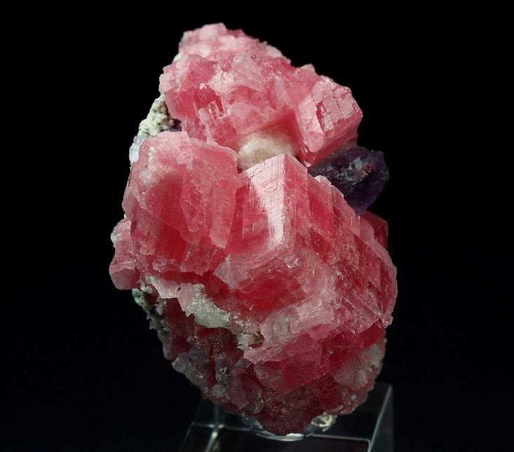 gemmy RHODOCHROSITE, FLUORITE