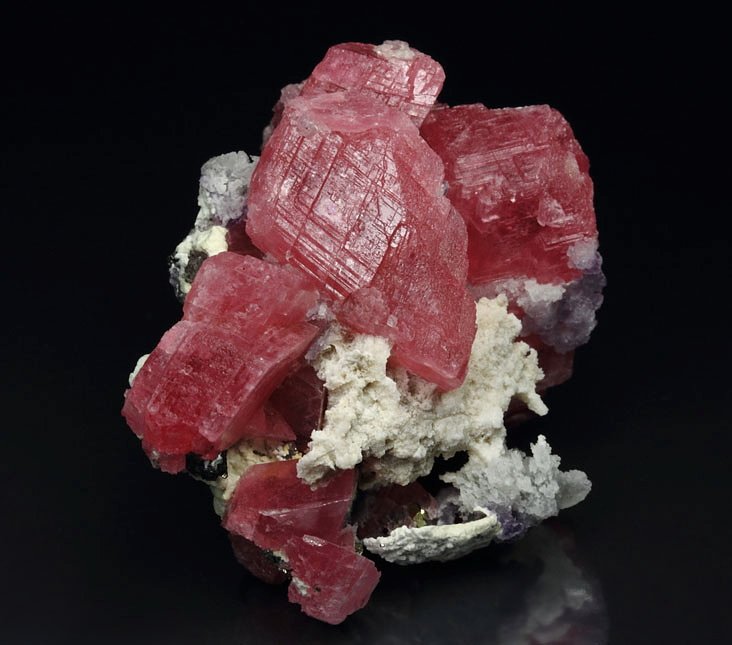 RHODOCHROSITE, FLUORITE, PYRITE