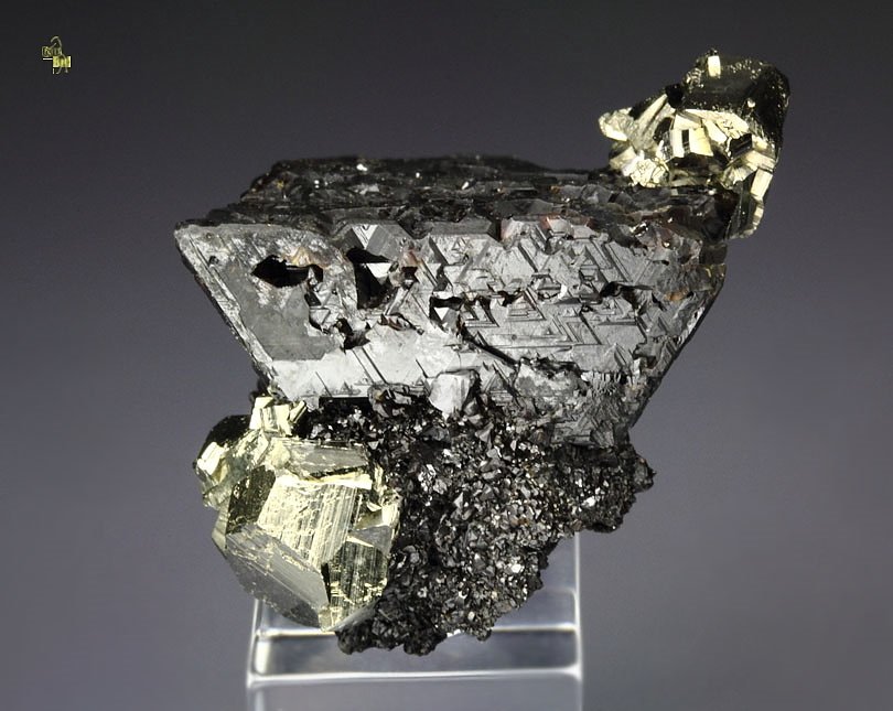 SPHALERITE tetrahedron, PYRITE