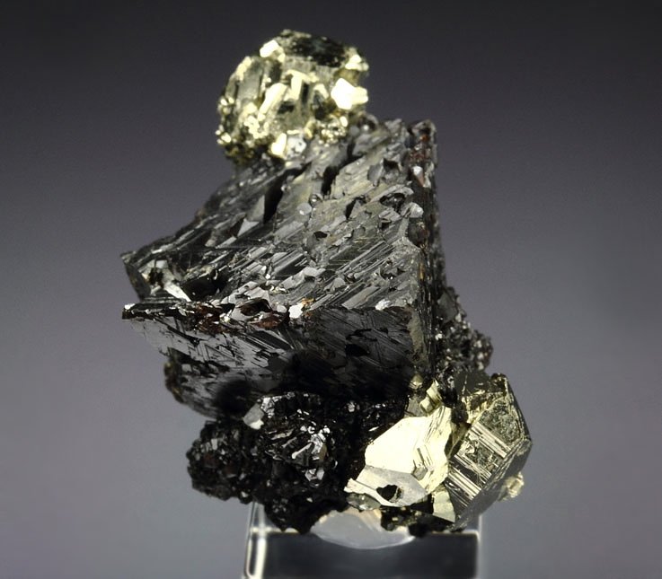 SPHALERITE tetrahedron, PYRITE