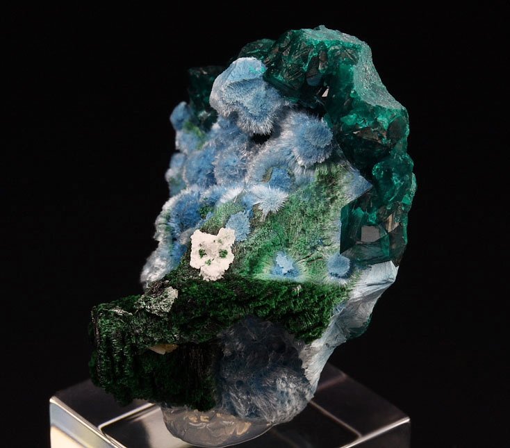 PLANCHEITE, DIOPTASE, MALACHITE 