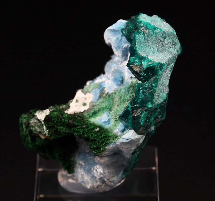 PLANCHEITE, DIOPTASE, MALACHITE 