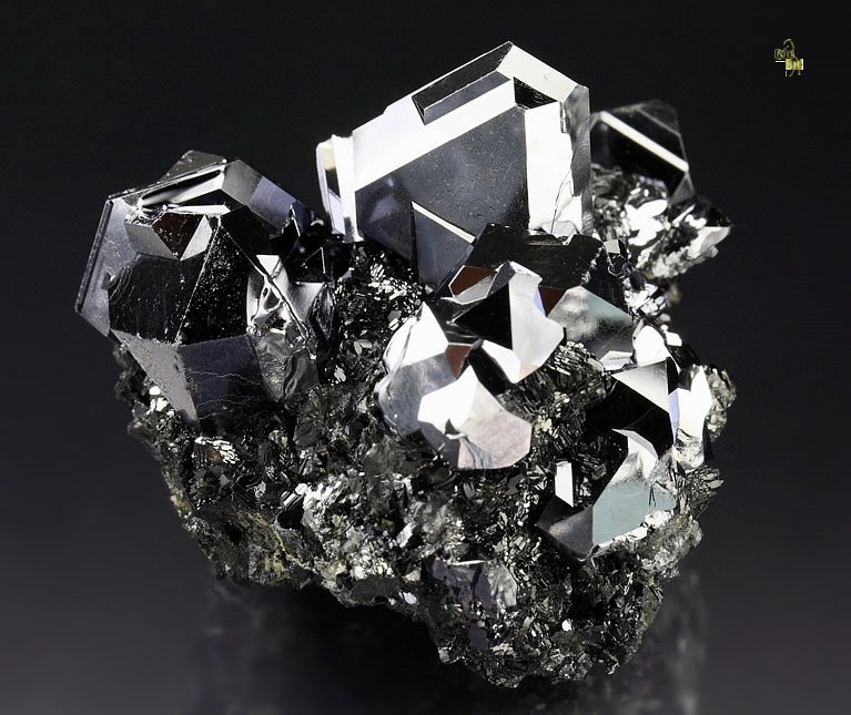 mirror lustrous GALENA - SPINEL LAW TWIN, SPHALERITE