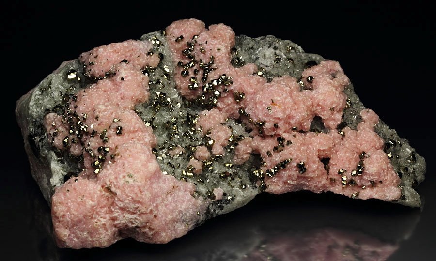 RHODOCHROSITE, PYRITE, QUARTZ