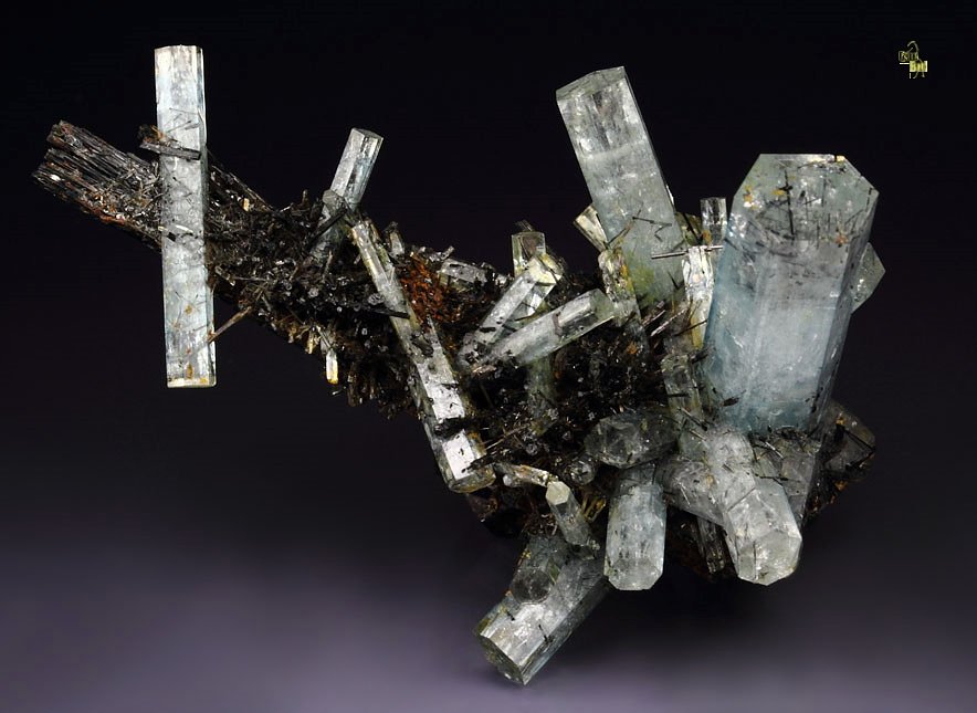 gem BERYL var. AQUAMARINE, TOURMALINE var. SCHORL