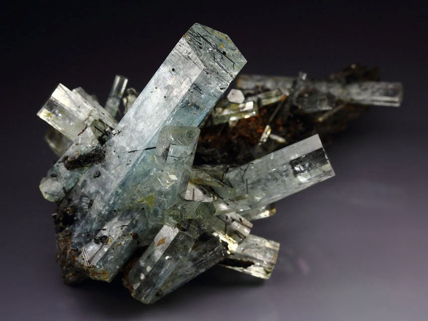 gem BERYL var. AQUAMARINE, TOURMALINE var. SCHORL