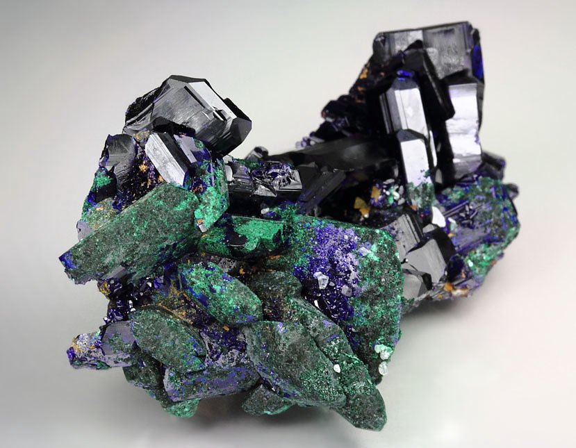 AZURITE, MALACHITE PSEUDOMORPH