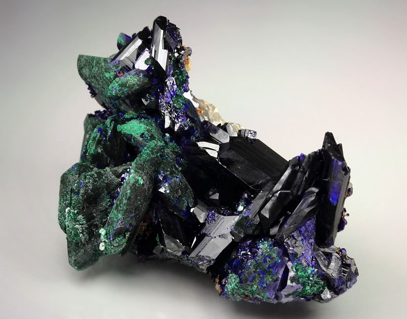 AZURITE, MALACHITE PSEUDOMORPH