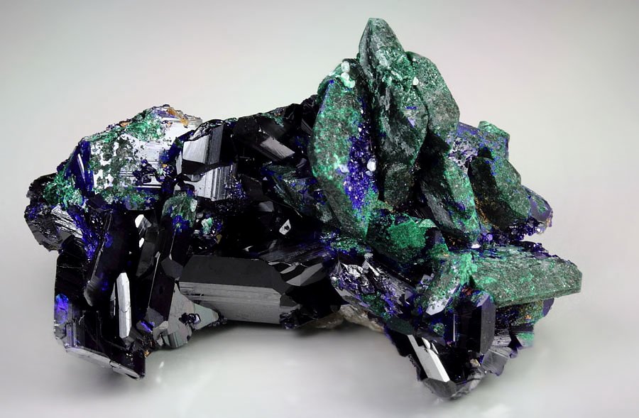 AZURITE, MALACHITE PSEUDOMORPH