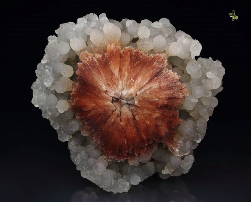 orange SCOLECITE, CHALCEDONY