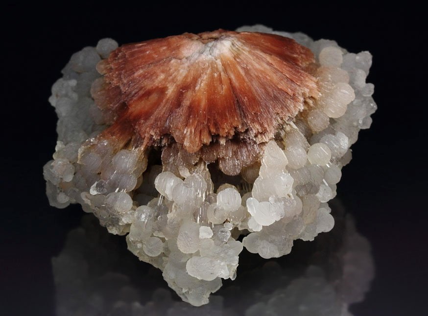 orange SCOLECITE, CHALCEDONY