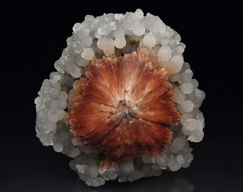 orange SCOLECITE, CHALCEDONY