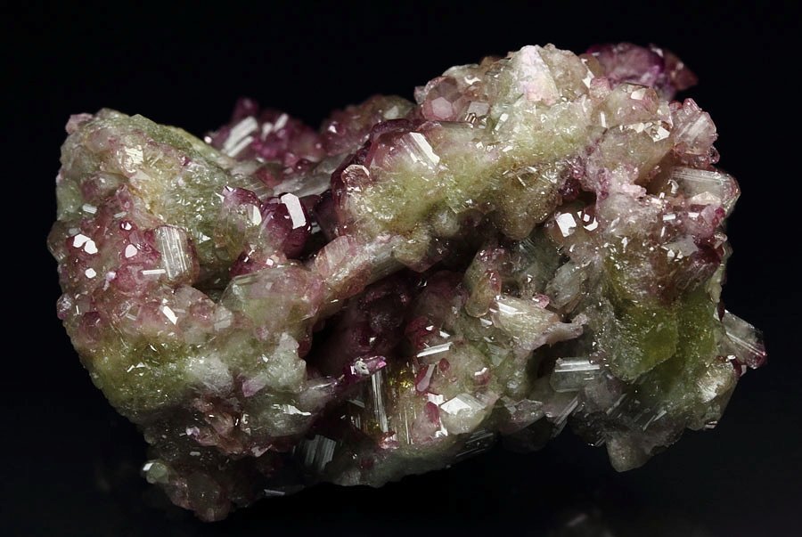 gem VESUVIANITE with RASPBERRY CAPS  