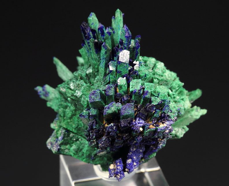 AZURITE, MALACHITE PSEUDOMORPH