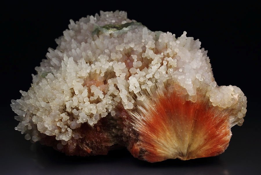 orange SCOLECITE, CHALCEDONY