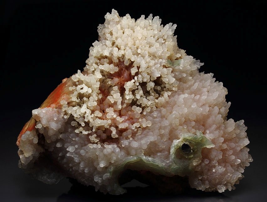 orange SCOLECITE, CHALCEDONY