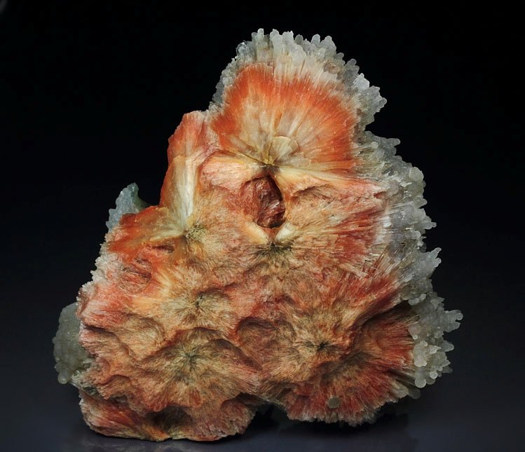 orange SCOLECITE, CHALCEDONY