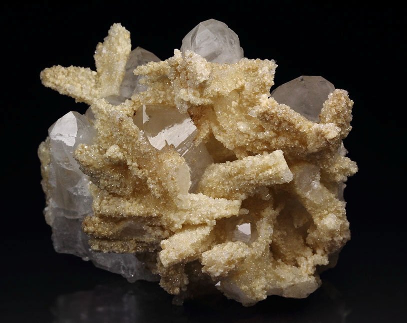 new find - QUARTZ two generations, CALCITE