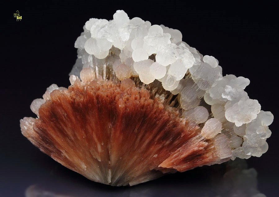 orange SCOLECITE, CHALCEDONY