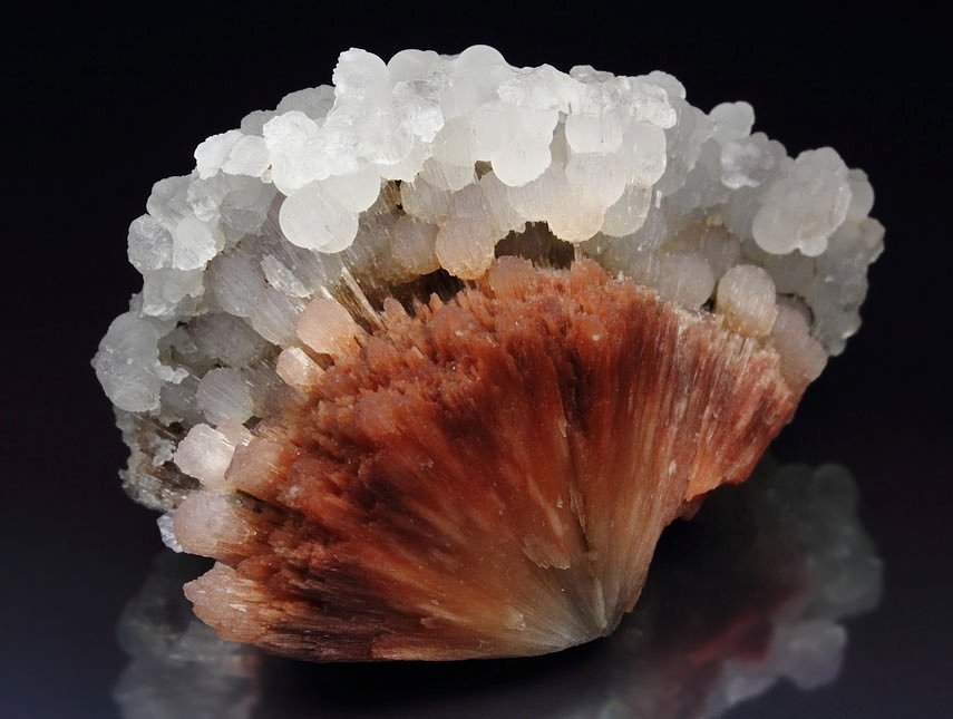 orange SCOLECITE, CHALCEDONY