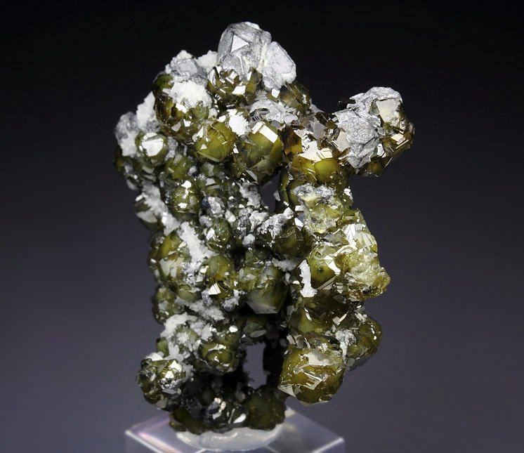 gem SPHALERITE var. CLEIOPHANE, GALENA twinned , QUARTZ