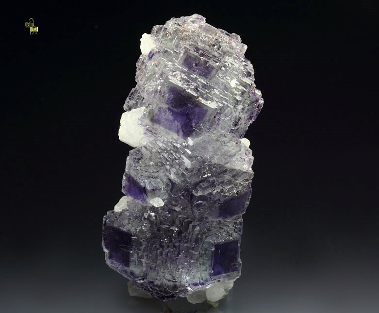 FLUORITE with PHANTOMS, PYRITE, CALCITE