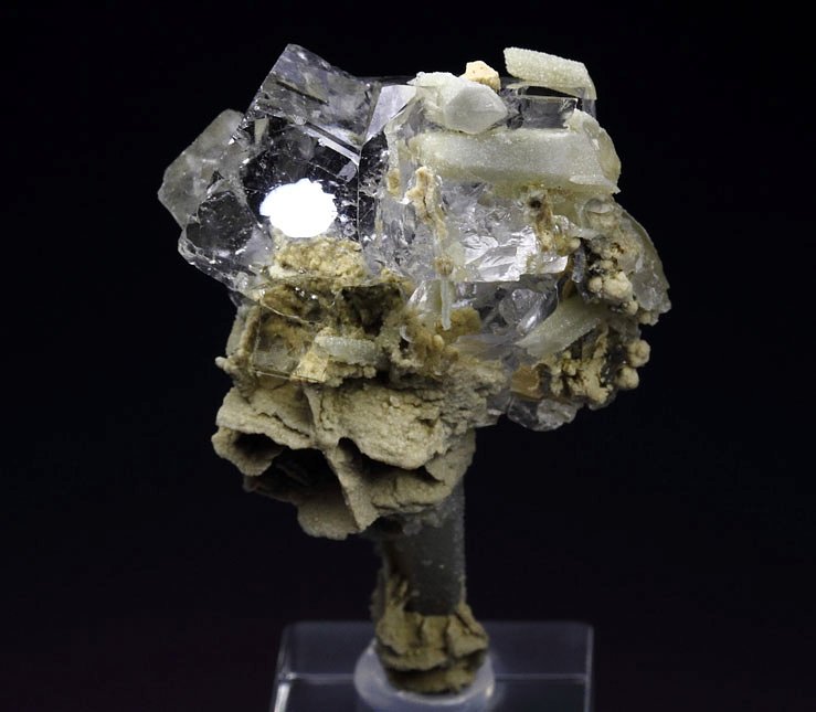 water-clear FLUORITE, QUARTZ, CALCITE