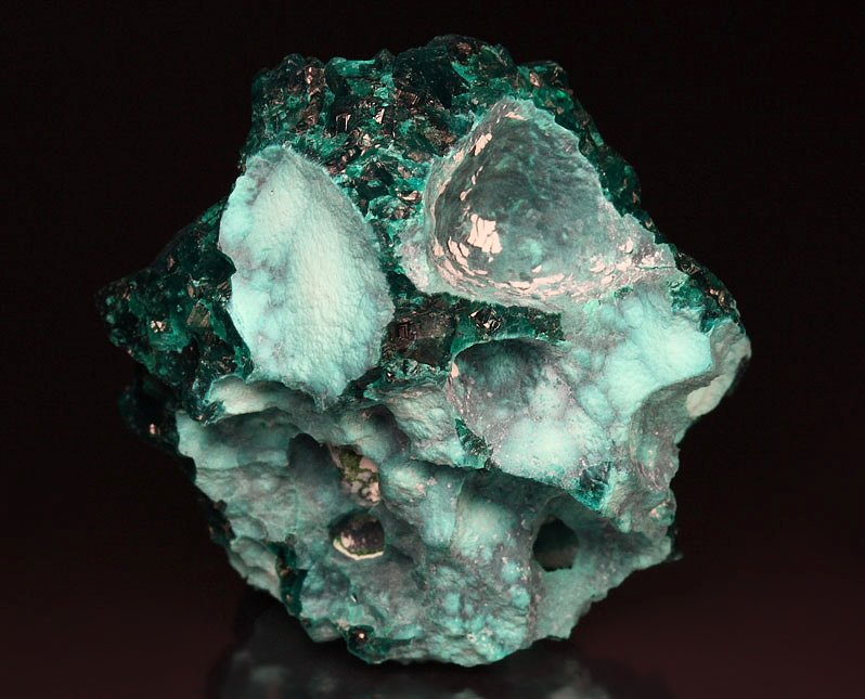 PLANCHEITE, DIOPTASE, CALCITE