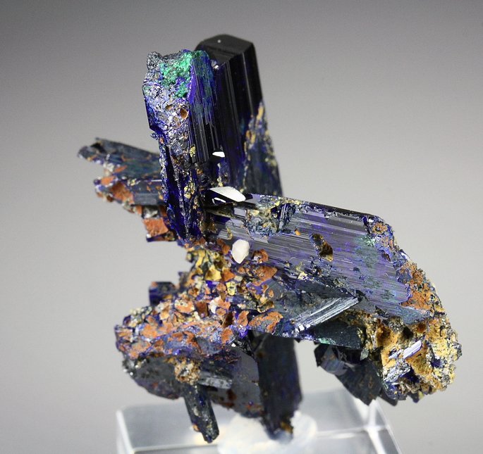 AZURITE, MALACHITE PSEUDOMORPH 