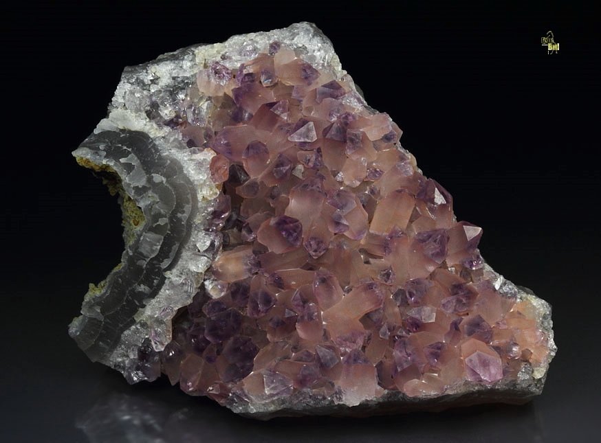 QUARTZ var. AMETHYST with HEMATITE coating