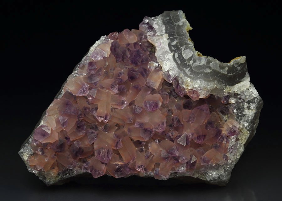 QUARTZ var. AMETHYST with HEMATITE coating