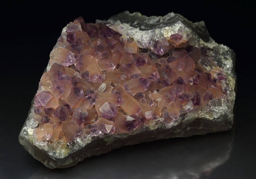 QUARTZ var. AMETHYST with HEMATITE coating