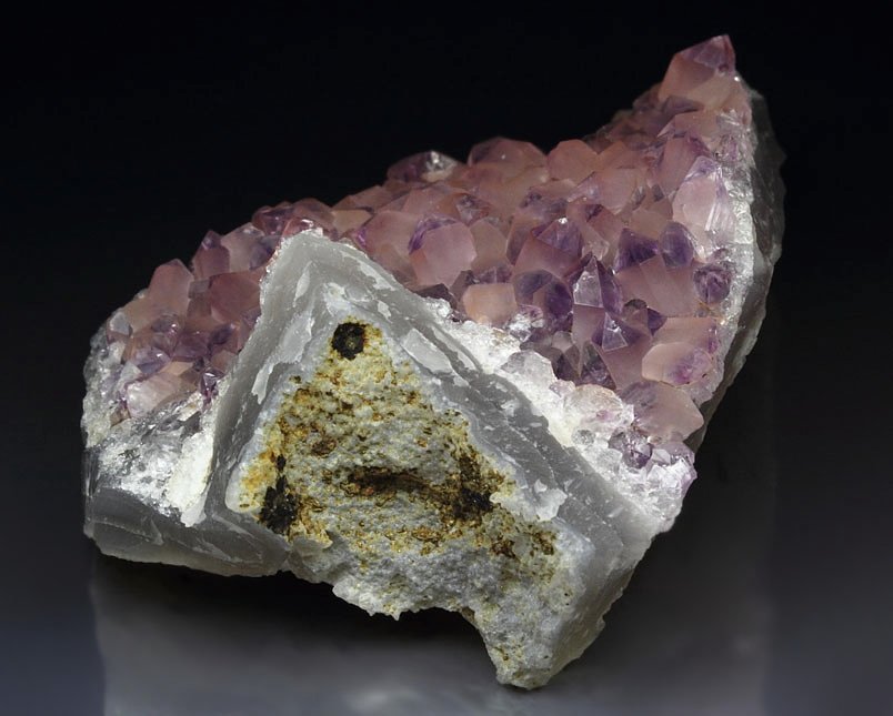 QUARTZ var. AMETHYST with HEMATITE coating