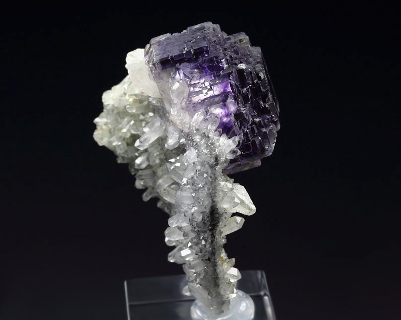 FLUORITE with PHANTOMS, QUARTZ, CALCITE