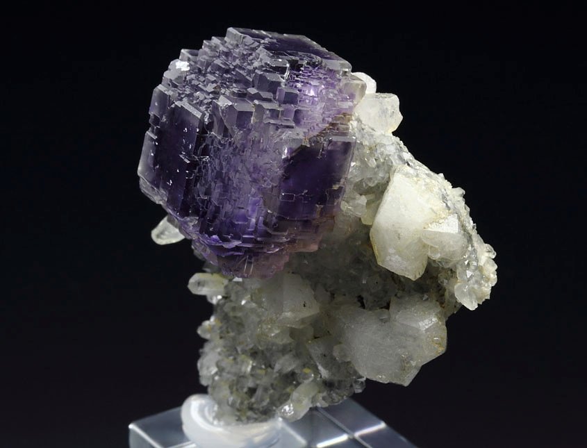 FLUORITE with PHANTOMS, QUARTZ, CALCITE