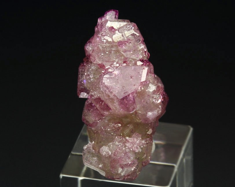 gem VESUVIANITE with RASPBERRY CAPS 