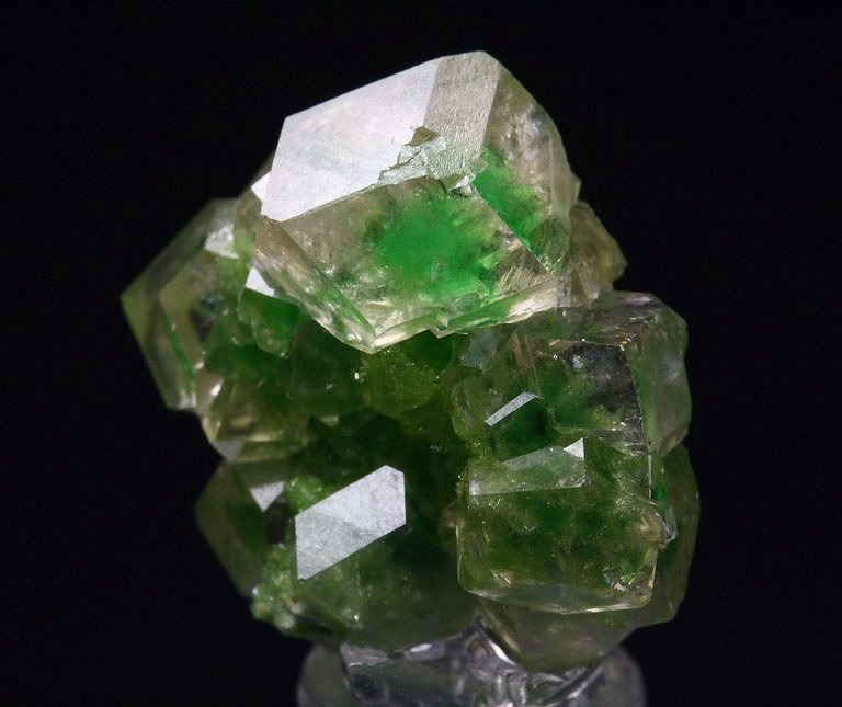 GARNET var. GROSSULAR with GREEN PHANTOMS, DIOPSIDE